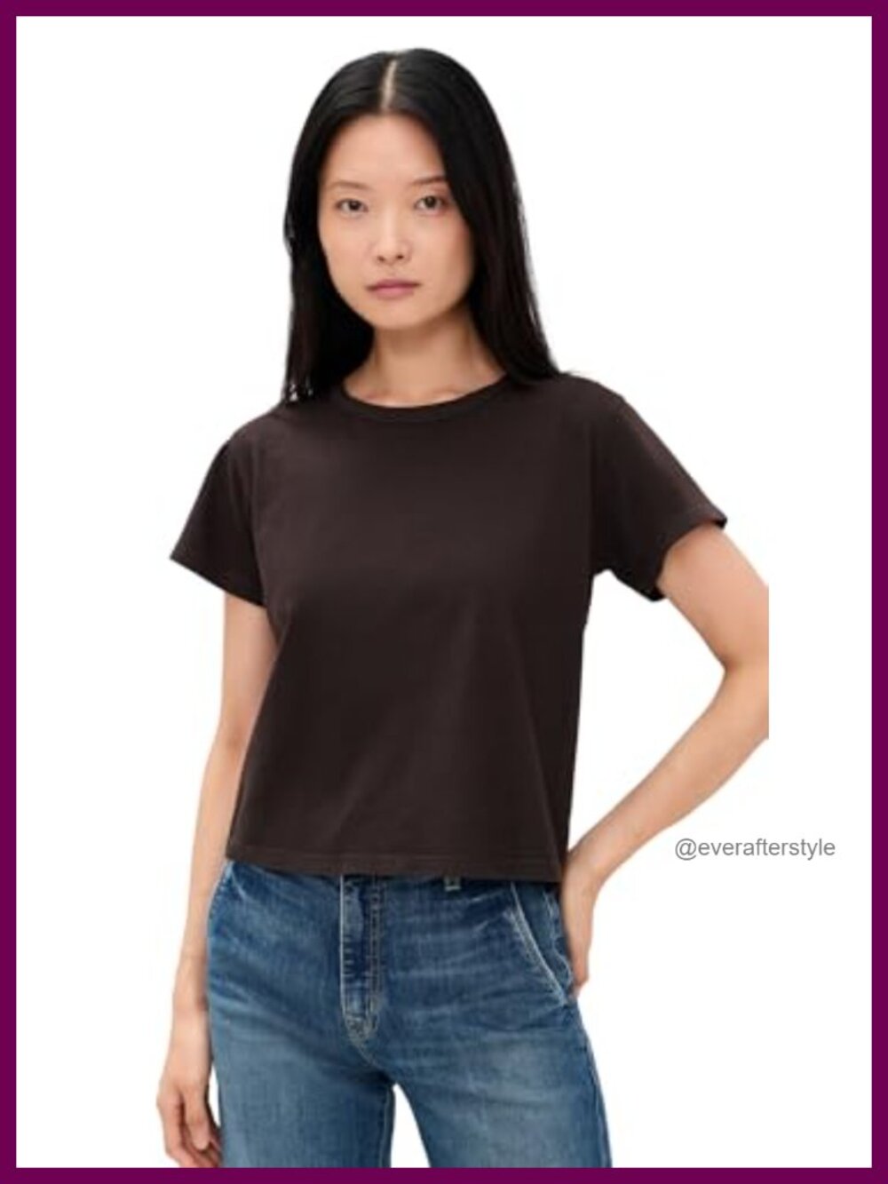 Women's Margo Lightweight Low-Stretch Jersey T-Shirt Crew Neck Short Sleeve Tee